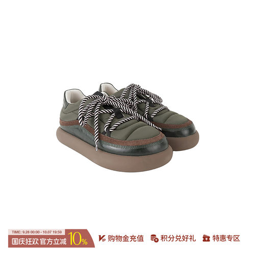 YOEYYOU皮革布面运动鞋