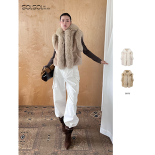 ODTD 大量帽感箱型整皮狐狸毛马甲SOLSOL买手店 设计师25秋冬新品