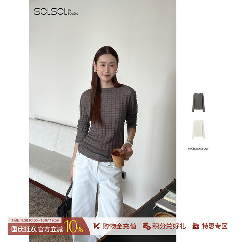 VIKTORIACHAN圆领长袖针织衫