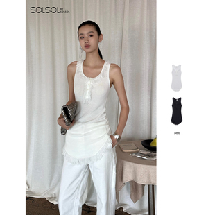 毛边圆摆长款 IMMI 设计师品牌 25早秋新品 SOLSOL买手店 背心
