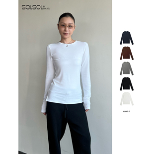 打底衫 MAKE 仿羊绒圆领长袖 设计师品牌25秋冬新品 内搭TSOLSOL