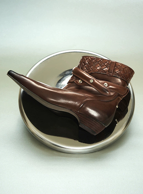 ORINOUS 设计师品牌 25秋冬新品 V字合形绑带短靴 SOLSOL买手店