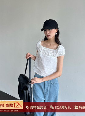 LOW CLASSIC LC 设计师品牌 26早春新品 抽褶棉质上衣 SOLSOL