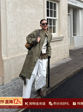 MOMENTPLAY 设计师品牌 26春夏新品 抽绳撞色长风衣 SOLSOL买手店