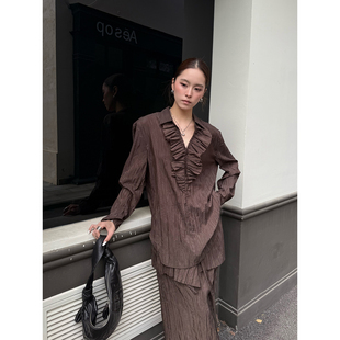 YOEYYOU设计师26春夏新款复古休闲浪漫主义荷叶衬衫 SOLSOL买手店