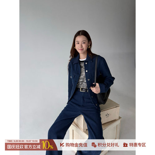 ETHOR磨边短款牛仔夹克短外套
