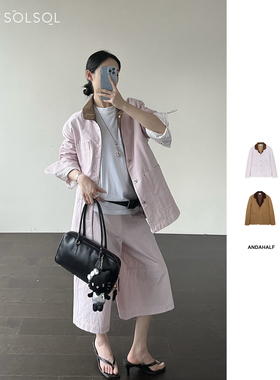 ANDAHALF 设计师品牌 25春夏新品  帆布工装夹克  SOLSOL买手店