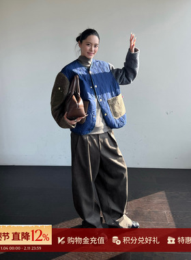 GARCON BY GARCON 25秋冬新品 经典超声波拱门羊羔毛拼接圆领夹克