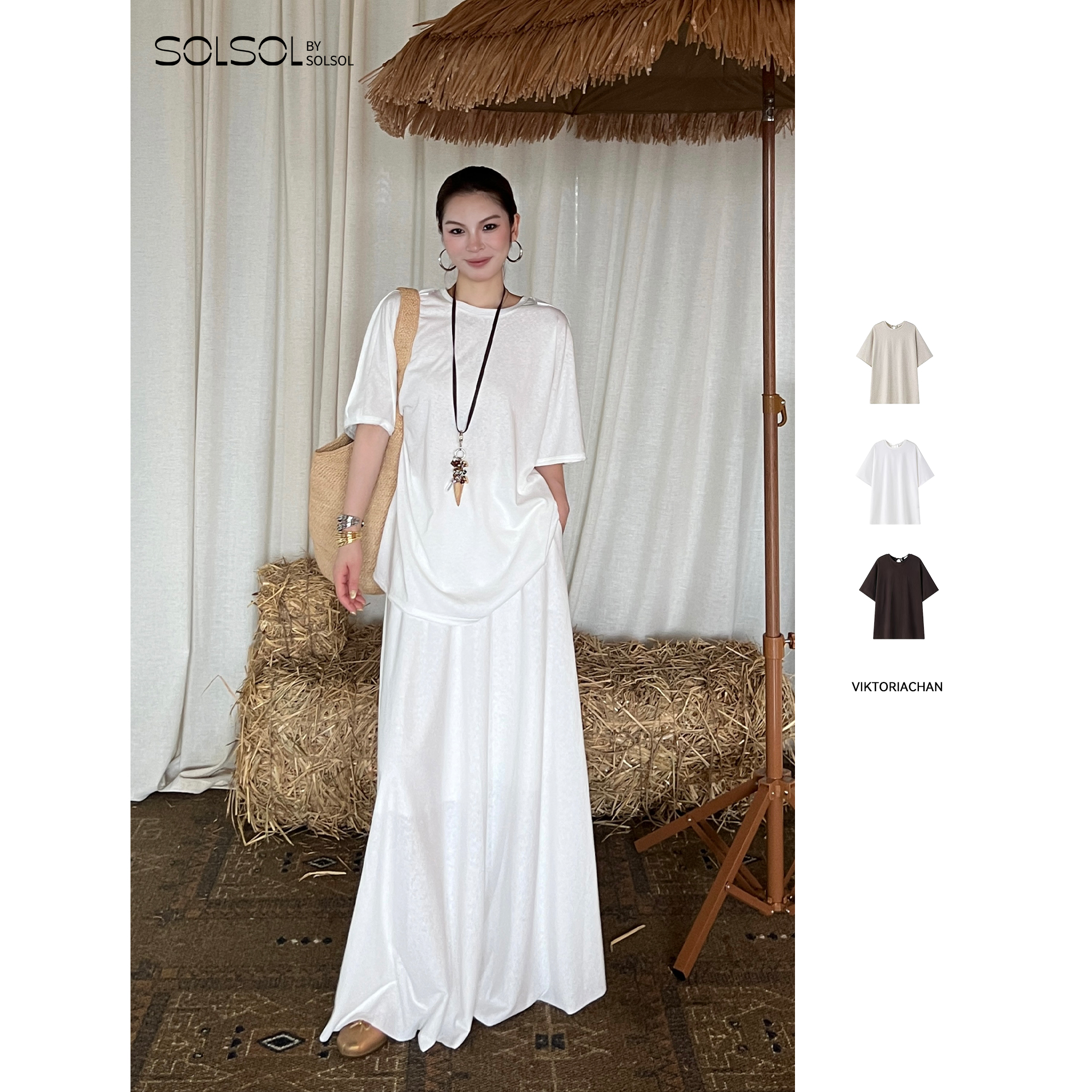 VIKTORIACHAN 设计师品牌 25早秋新品 宽松短袖T恤 SOLSOL买手店