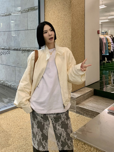 拉链飞行员夹克YCH口袋立领