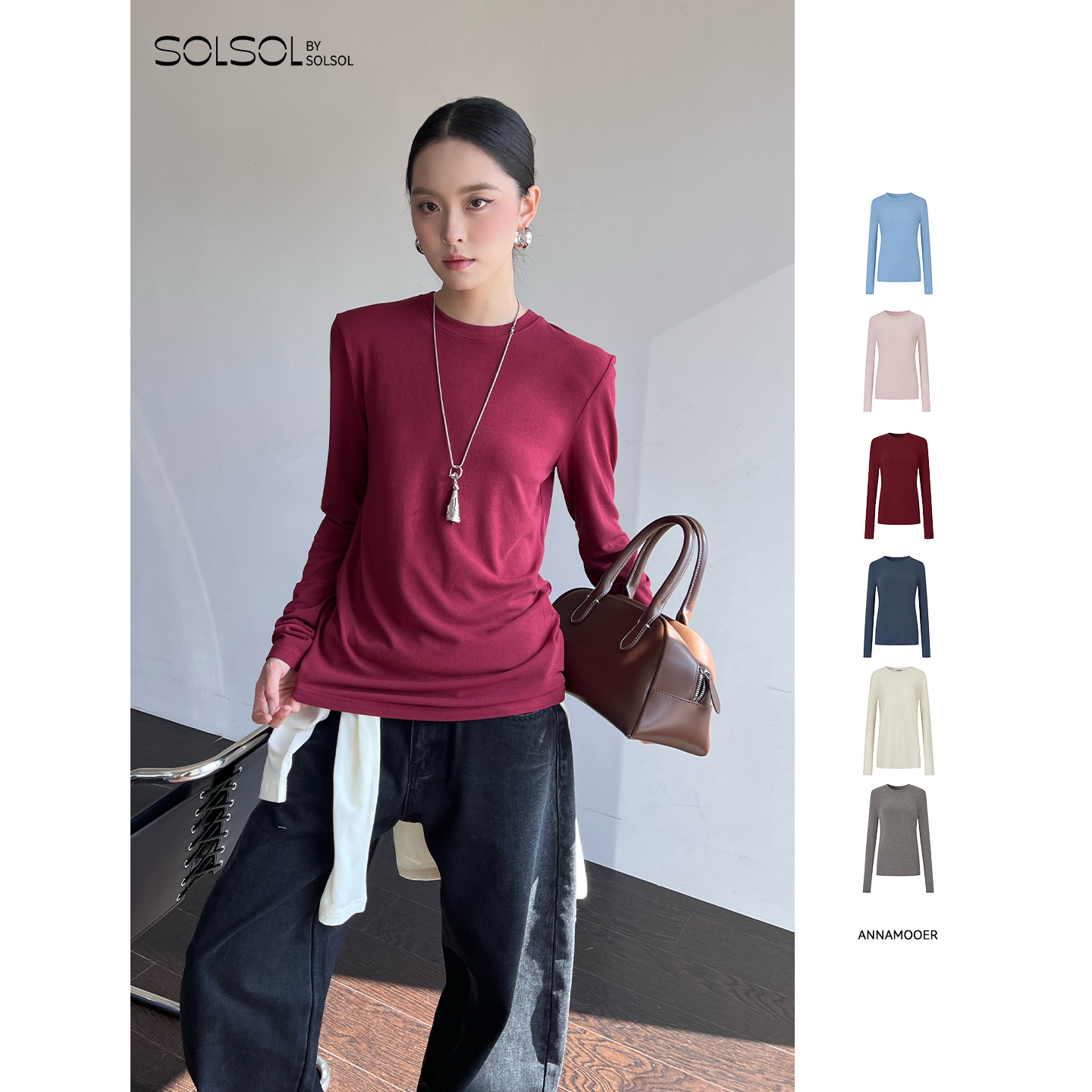 ANNAMOOER 设计师品牌 25秋冬新品  百搭打底衫 SOLSOL买手店