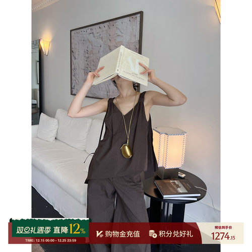 YOEYYOU 25春夏新品 设计师品牌 绑结肩带背心上衣  SOLSOL买手店