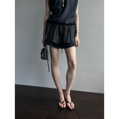 Layers 设计师品牌 25春夏新品 抽绳弹力裙裤 【特价款不退换】