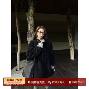 IMMI 设计师25秋冬新品休闲羊羔毛半开门襟立领外套SOLSOL买手店