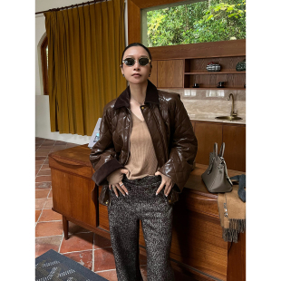 猎装 蛋白PU绗棉拼灯芯绒插肩袖 夹克SOLSOL 设计师25秋冬新品 IMMI