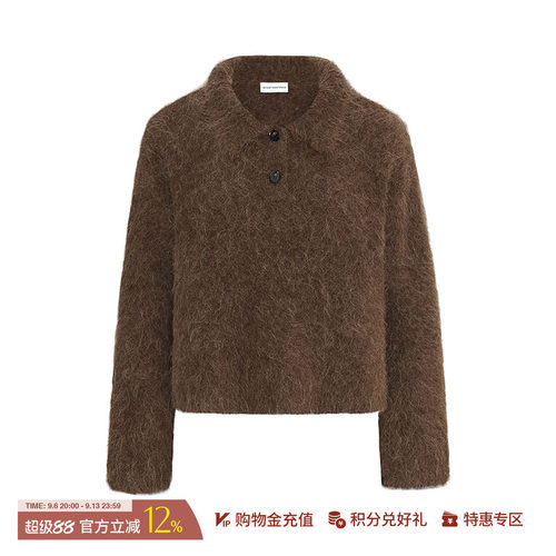【特价款现货】SHORTSENTENCE设计师品牌24秋冬POLO领长绒针织