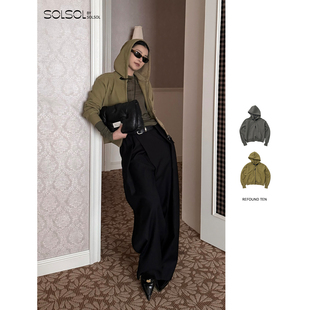 领口皮袢卫衣开衫 REFOUND 25秋冬新品 设计师 SOLSOL买手店 TEN