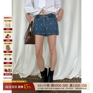绣花牛仔迷你裙裤 25早秋新品 SOLSOL买手店 设计师品牌 WMWM