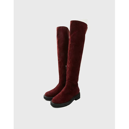 IMMI女式软绒面过膝靴