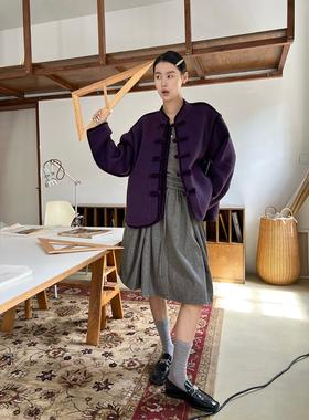 PRONOUNCE 设计师品牌 25秋冬新款 骆驼绒盘扣圆领盘扣夹克SOLSOL