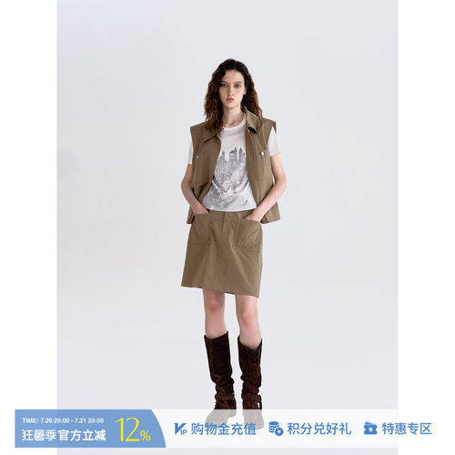 ANNENONO翻领马甲/半身裙