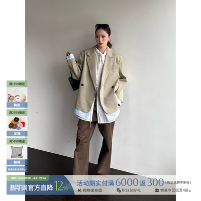 ANNENONO平驳领宽松廓形西服外套