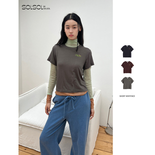 Sally圆领合身T恤 SHORT 25早秋新品 设计师 SOLSOL SENTENCE