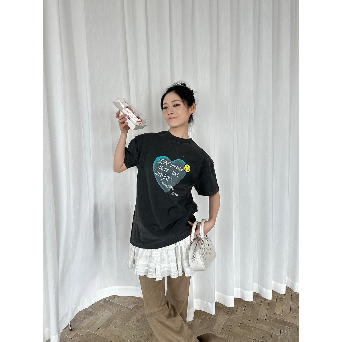 SOLSOL买手店 ANDERSSON BELL  25早春新品设计师爱心字母短袖T恤