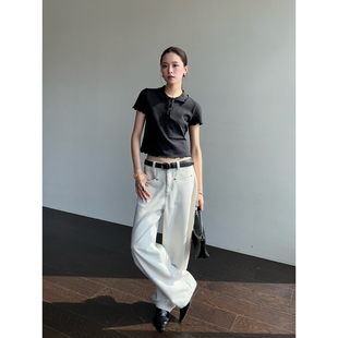 宽松波浪纹翻领短袖 VIKTORIACHAN 设计师 26春夏新款 SOLSOL 上衣