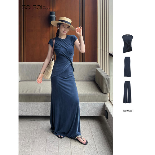 DEEPMOSS扭摺上衣/鱼尾裙/长裤