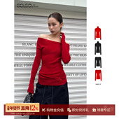 设计师26春夏新品 无缝高领 MAKE 一字领打底针织 SOLSOL