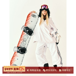 SHORT SENTENCE 26早春新品字母饰边连帽滑雪外套/滑雪裤SOLSOL