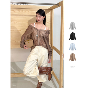 25早秋新品 MAKE 设计师品牌 SOLSOL买手店 透明衬衫