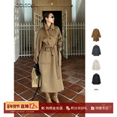 IMMI 外套SOLSOL 长大衣 25秋冬新品 羊绒双面呢双排扣腰带大衣