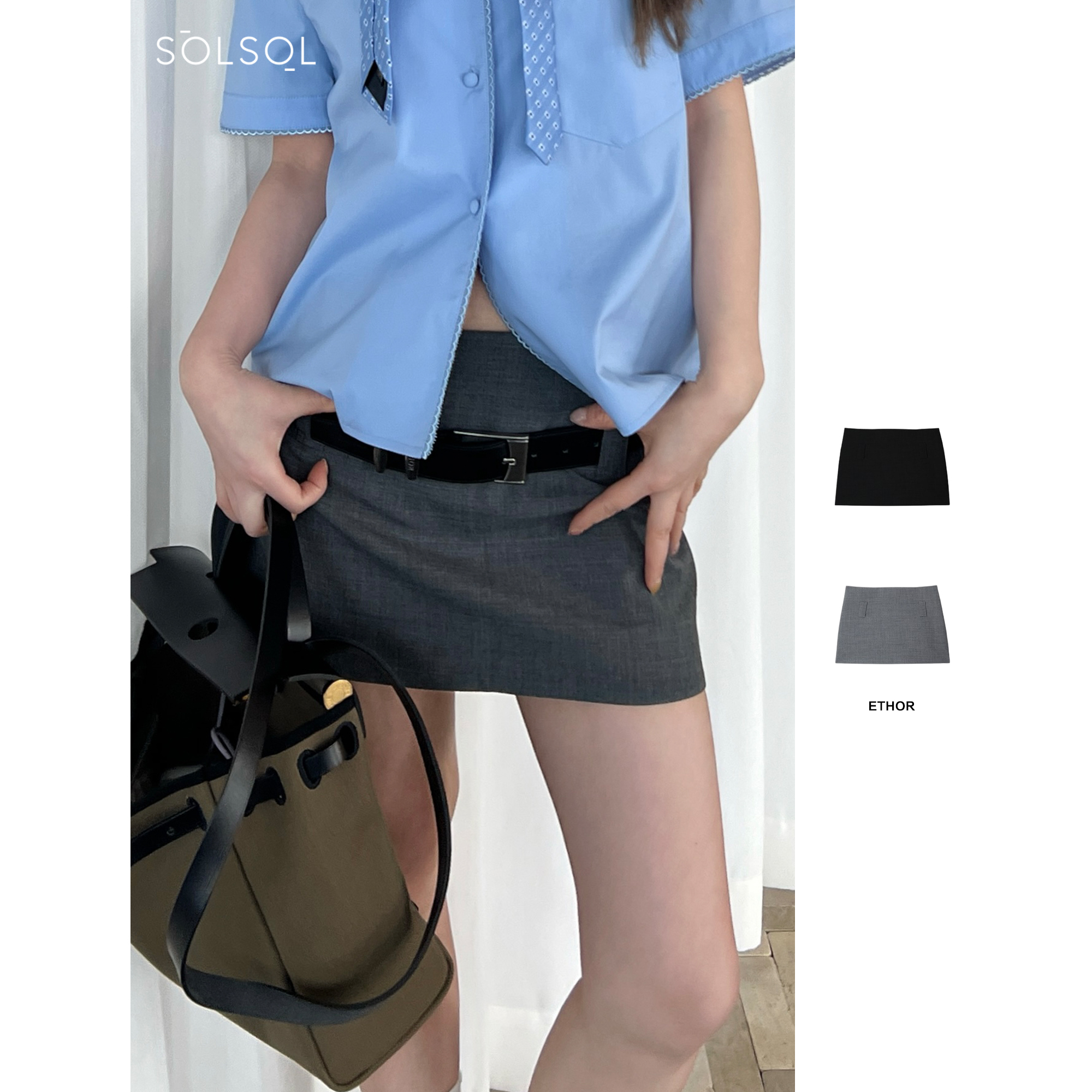 ETHOR 25早春新品 设计师品牌 迷你西装短裙 SOLSOL买手店