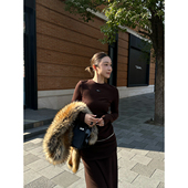 IF25早春新品 修身 暖姜发热长款 SOLSOL买手店MAKE T恤 半身裙 长裤