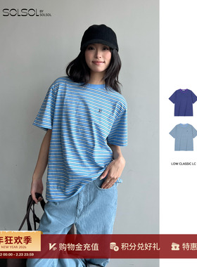 LOW CLASSIC LC 设计师品牌 26早春新品 Lc 条纹基础款T恤 SOLSOL