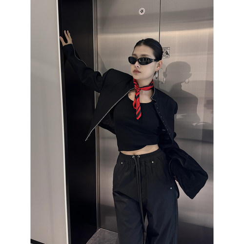2XXENOGENEIC休闲女士立领西装
