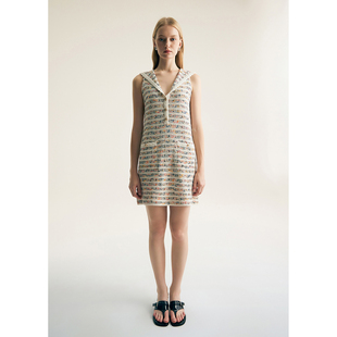 优雅休闲条纹花呢连衣裙 SOLSOL买手店 设计师26春夏新款 CRUSH