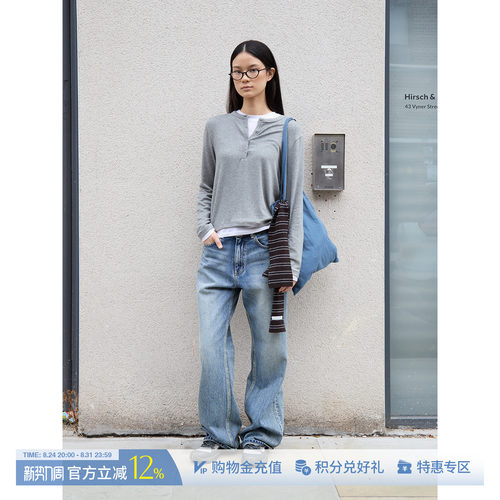 LOWCLASSICLC宽松版型牛仔裤