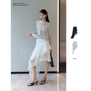 不规则蕾丝半裙 MAKE 25早秋新品 设计师品牌 SOLSOL买手店