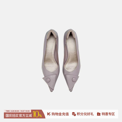 COTEMP复古高跟单鞋尖头鞋