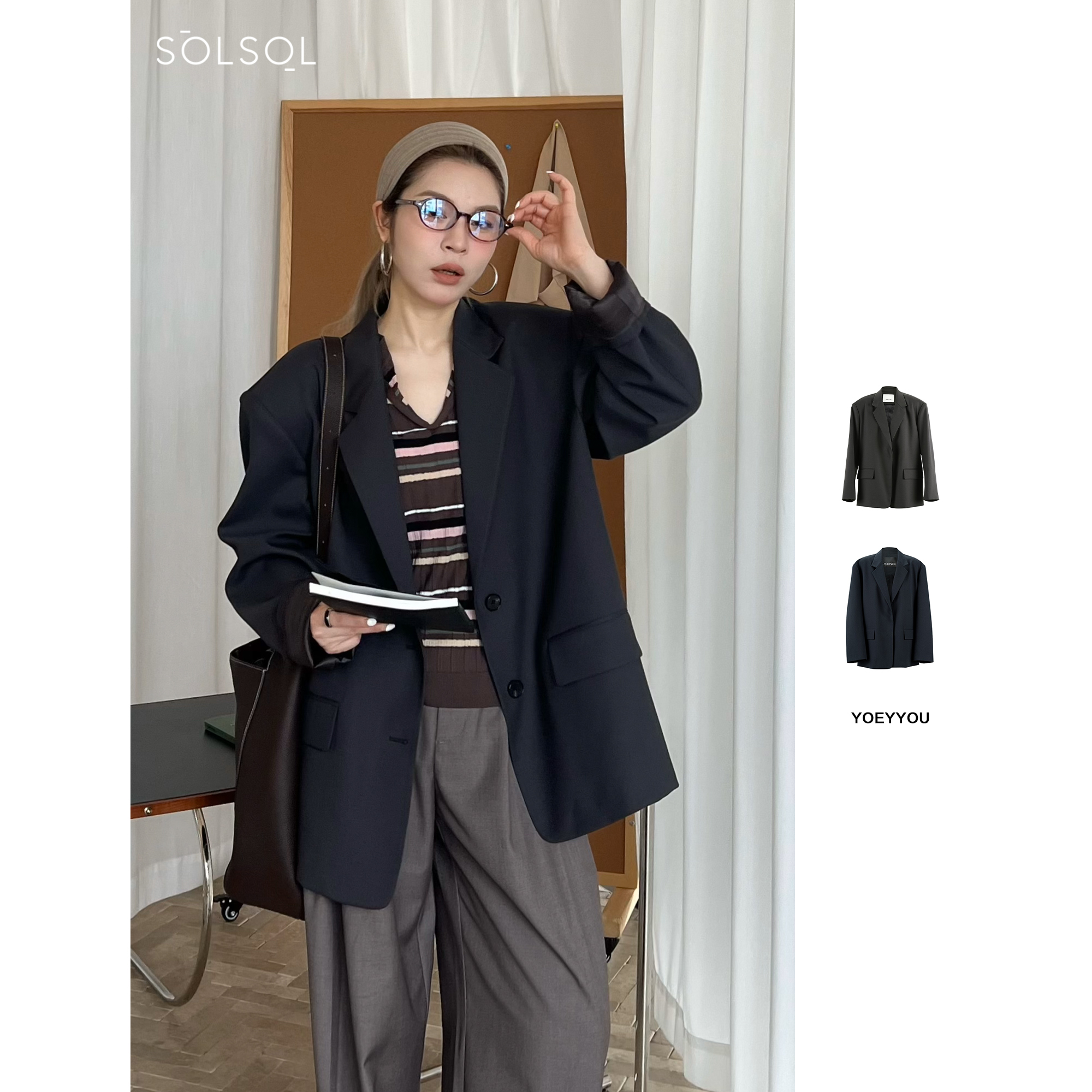 YOEYYOU 设计师品牌 25春夏新品 后片造型西装外套 SOLSOL买手店