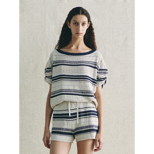 DEEPMOSS度假条纹上衣/吊带/短裤