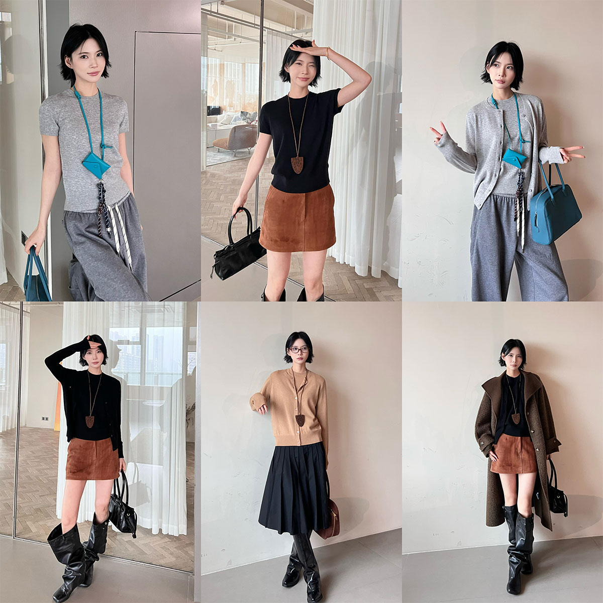 SOLSOL买手店 MAKE IF 24秋冬 设计师冬日暖阳羊绒基础短袖开衫