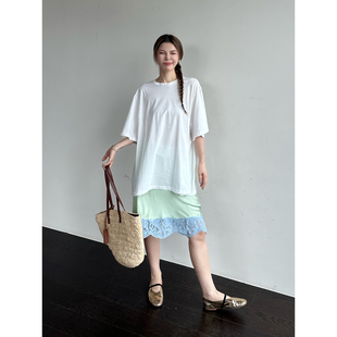 IMMI 26早春新款 桑蚕丝蕾丝拼接半身裙 SOLSOL买手店 设计师品牌