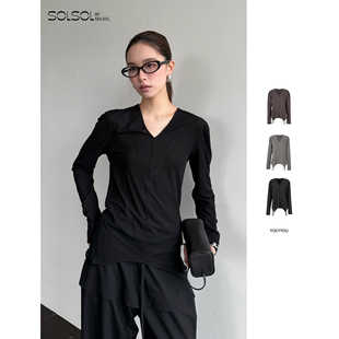内衣解构针织长袖 YOEYYOU 设计师品牌 26春夏新品 SOLSOL 上衣