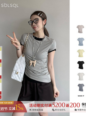 MAKE IF  设计师品牌 25春夏新品  合体弯刀T恤  SOLSOL
