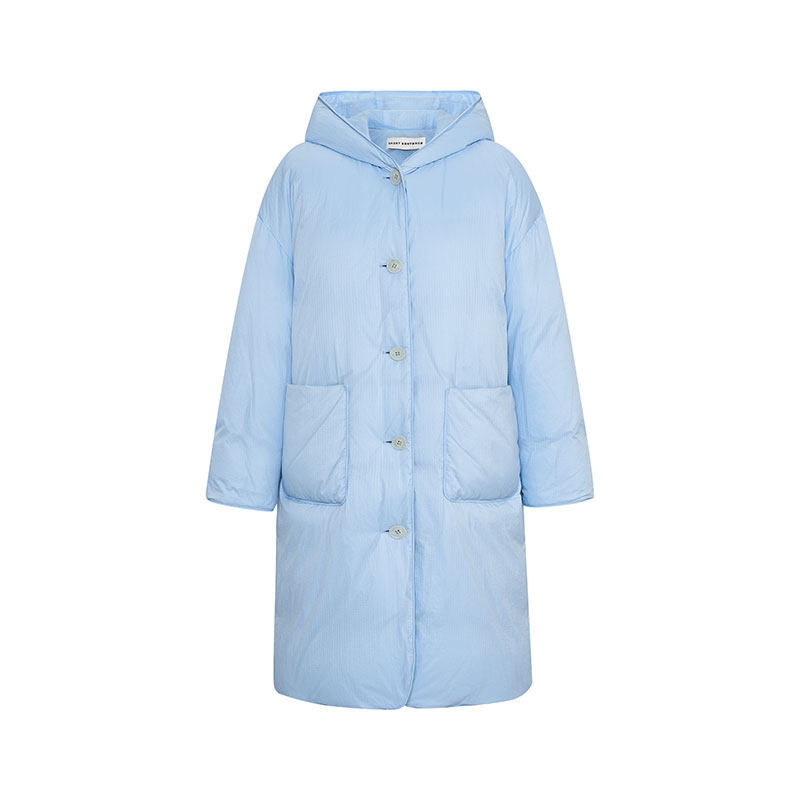 SOLSOL买手店 SHORT SENTENCE设计师品牌 直身长款连帽羽绒服