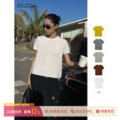 上衣 IMMI 羊绒镂空提花短袖 25秋冬新品 SOLSOL买手店 设计师品牌